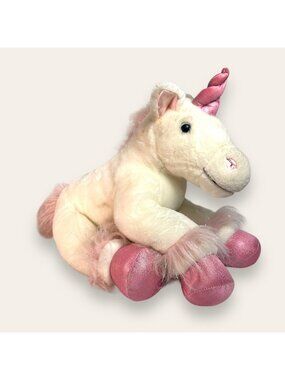 Build A Bear Workshop Magical Unicorn 15 Inch Sparkling White Pink Retired